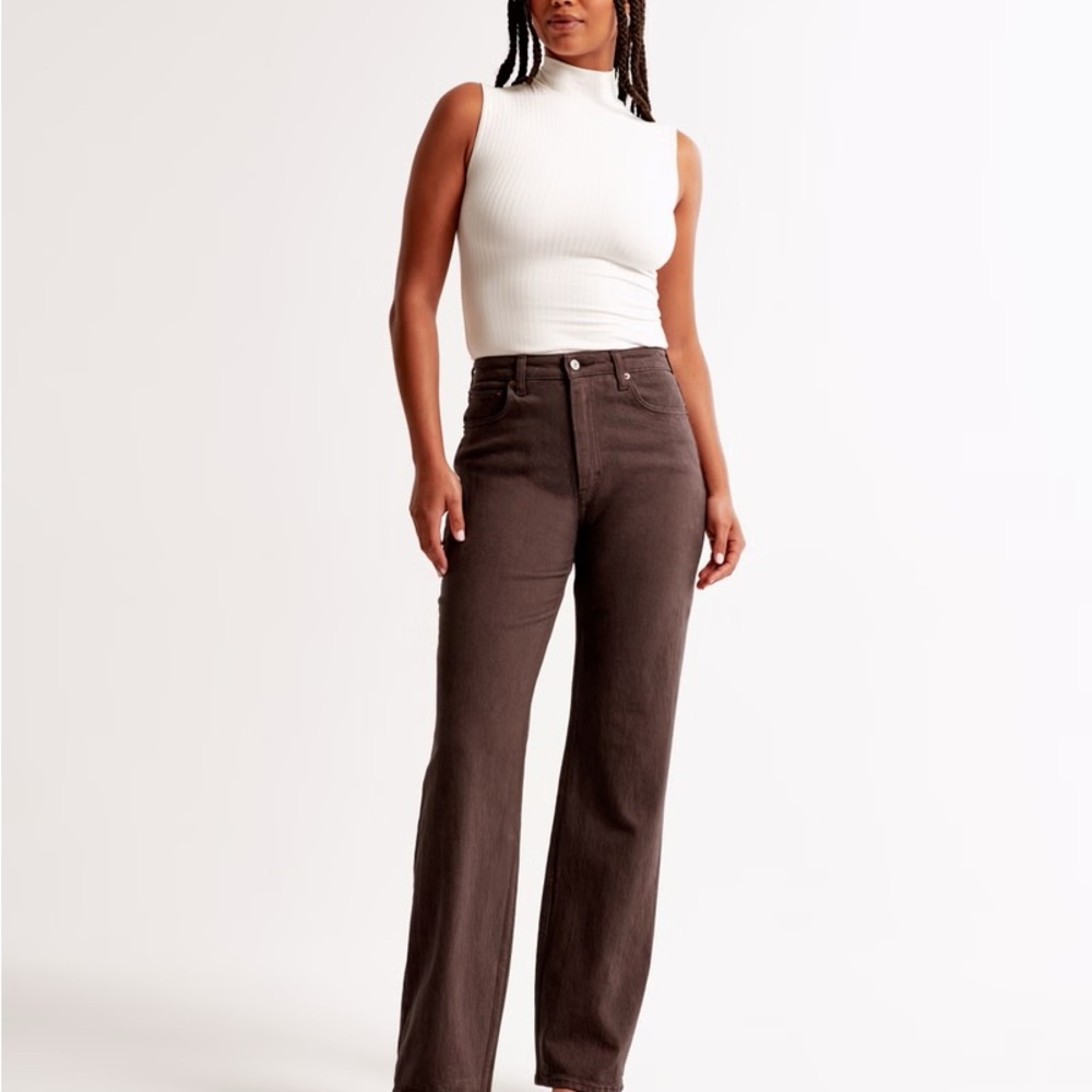 Abercrombie 90’s Relaxed Brown Jeans